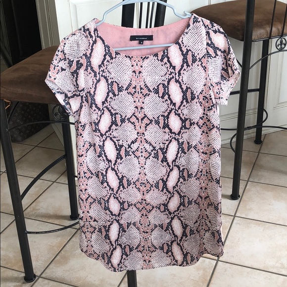 Pink/Gray Snakeskin Print Dress - Picture 1 of 4